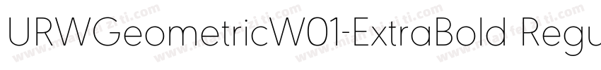 URWGeometricW01-ExtraBold Regular字体转换